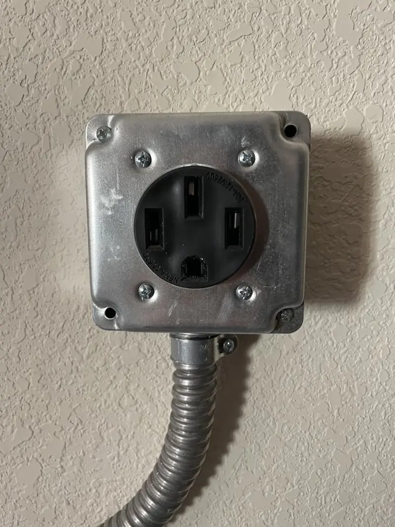 NEMA 14-50 outlet installed for Electrical Panel Upgrade in Newark